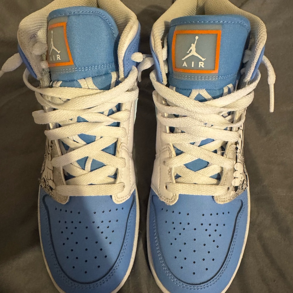 Jordan Kids Sky Blue and White Sneakers